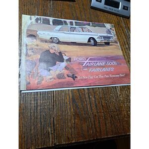 Vintage 1961 Ford Fairlane and 500 Brochure Booklet Catalog FDC-6213